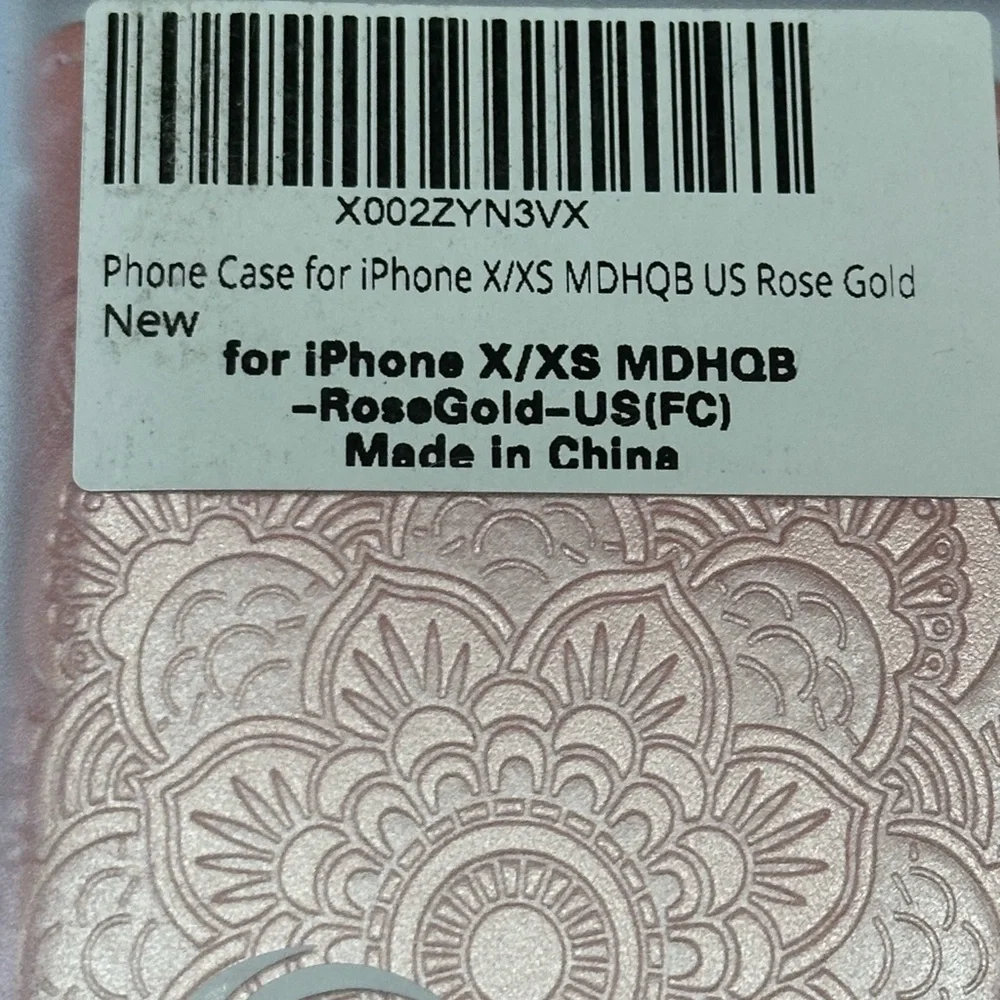 Asuwish Brand iPhone X/XS Rose Gold Fold Open Phone Case